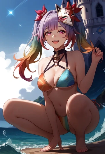 star rail,sparkle,bikini,rainbow-colored,sexy  - AI generated anime art