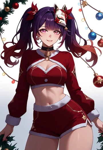 star rail,sparkle,Christmas,red velvet shorts  - AI generated anime art