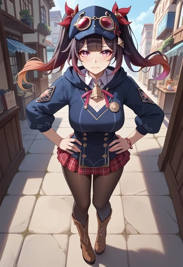 star rail,sparkle,winter,student uniform,hooded coat  - AI generated anime art