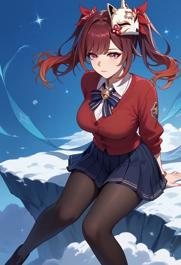 star rail,sparkle,winter,student uniform,cardigan  - AI generated anime art