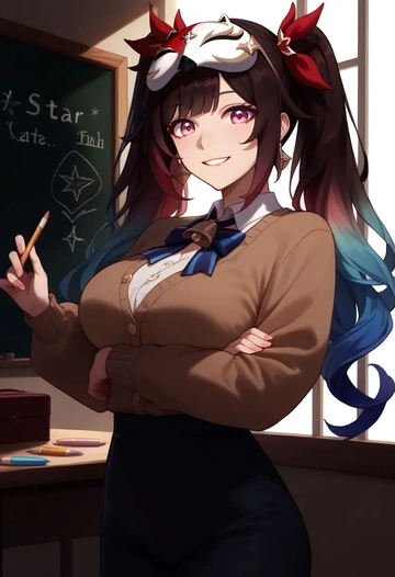 star rail,sparkle,teacher, sweater  - AI generated anime art