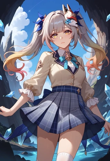 star rail,sparkle,spring,student uniform,blazer  - AI generated anime art