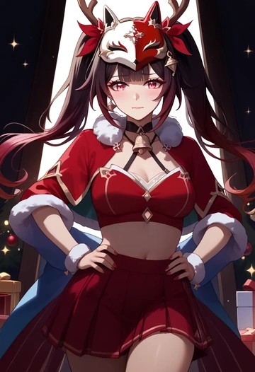 star rail,sparkle,Christmas,skirt  - AI generated anime art