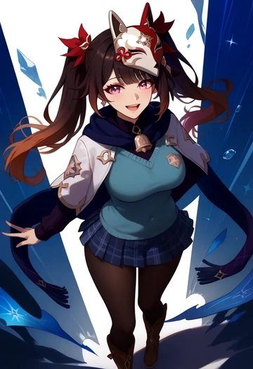 star rail,sparkle,winter,student uniform,down jacket  - AI generated anime art