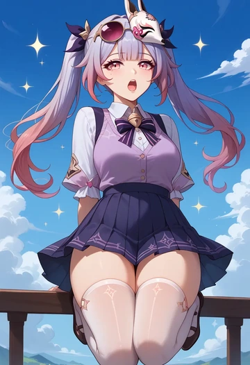 star rail,sparkle,spring,student uniform,vest  - AI generated anime art