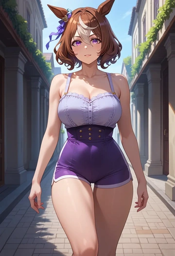 umamusume,special_week_(umamusume),yoga shorts  - AI generated anime art