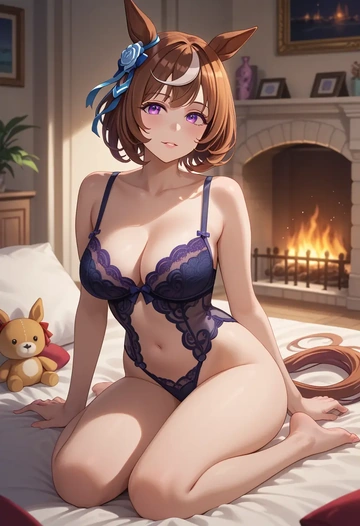 umamusume,special_week_(umamusume),lingerie  - AI generated anime art