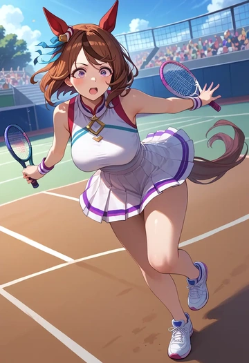 umamusume,special_week_(umamusume),tennis skirt  - AI generated anime art