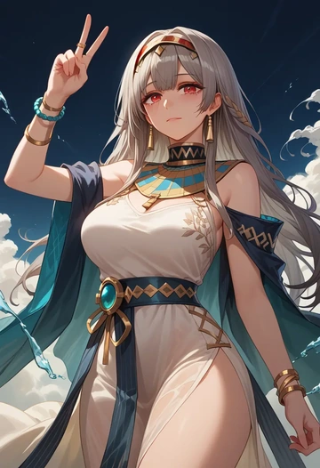 arknights,specter_(arknights),Egyptian  - AI generated anime art