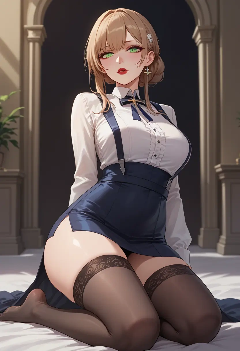 girls_frontline,springfield_(girls_frontline),secretary,stockings  - 