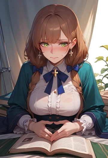 girls_frontline,springfield_(girls_frontline),pajamas  - AI generated anime art