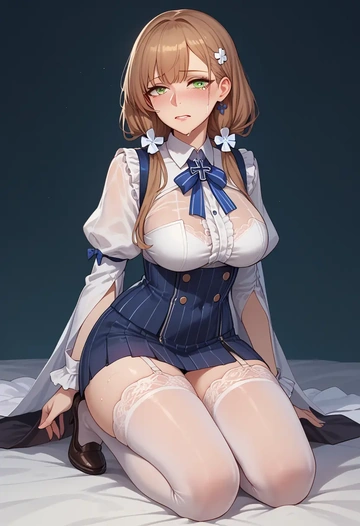 girls_frontline,springfield_(girls_frontline),mini skirt, stockings  - AI generated anime art