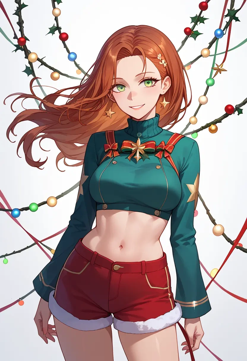 girls_frontline,springfield_(girls_frontline),Christmas,red velvet shorts  - 