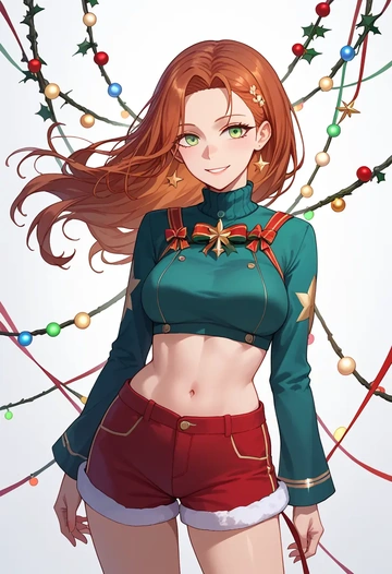 girls_frontline,springfield_(girls_frontline),Christmas,red velvet shorts  - AI generated anime art