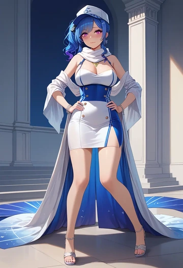 azur_lane,st._louis_(azur_lane),spring,elegant woman,bodycon dress  - AI generated anime art