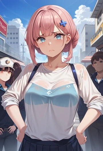 girls_frontline,st_ar-15_(girls_frontline),running shirt,shorts,sneakers  - AI generated anime art