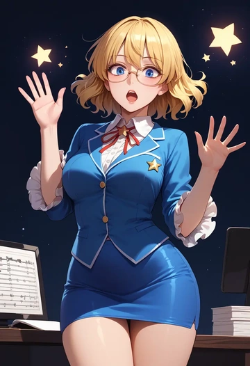 touhou,star_sapphire,OL, glasses,  - AI generated anime art