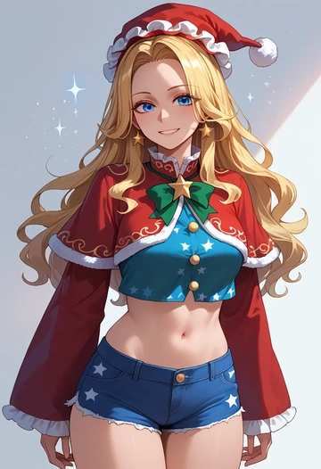 touhou,star_sapphire,Christmas,red velvet shorts  - AI generated anime art