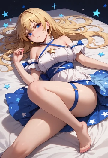 touhou,star_sapphire,silk slip dress  - AI generated anime art