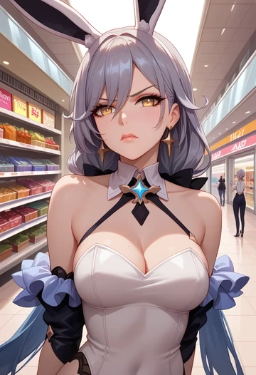 honkai_star_rail,stelle_(honkai_star_rail),bunny girl, sexy  - AI generated anime art