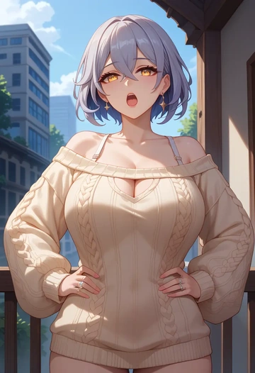 honkai_star_rail,stelle_(honkai_star_rail),sweater  - AI generated anime art