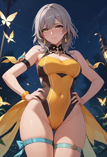 star rail,stelle,swimsuit,sexy  - AI generated anime art