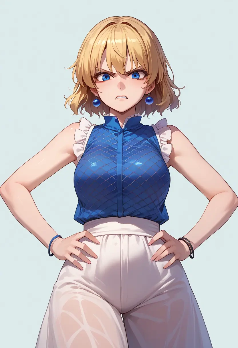 touhou,su_san,sleeveless top,bike shorts  - 