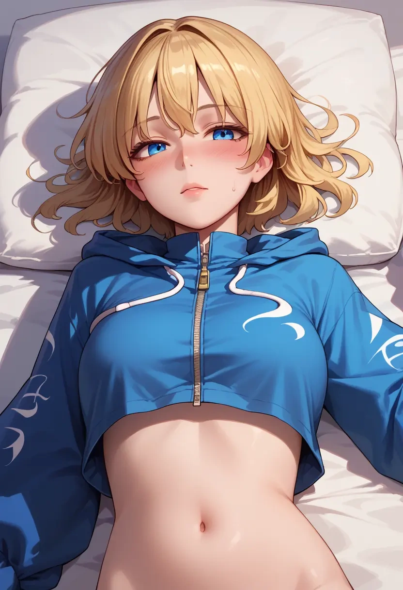 touhou,su_san,crop hoodie,shorts  - 