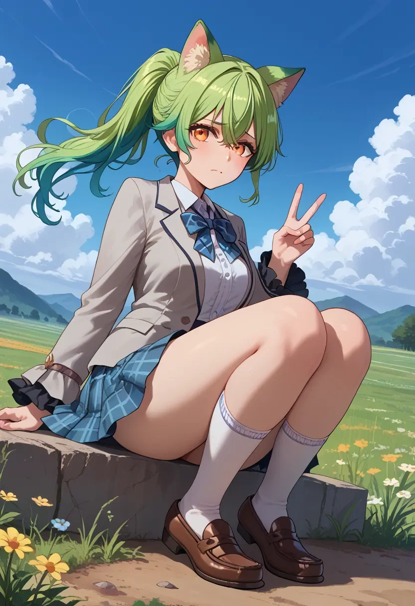 genshin impact,sucrose_(genshin_impact),spring,student uniform,blazer  - 