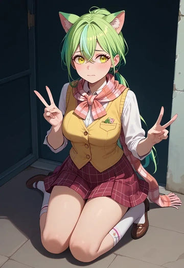 genshin impact,sucrose_(genshin_impact),spring,student uniform,vest  - AI generated anime art