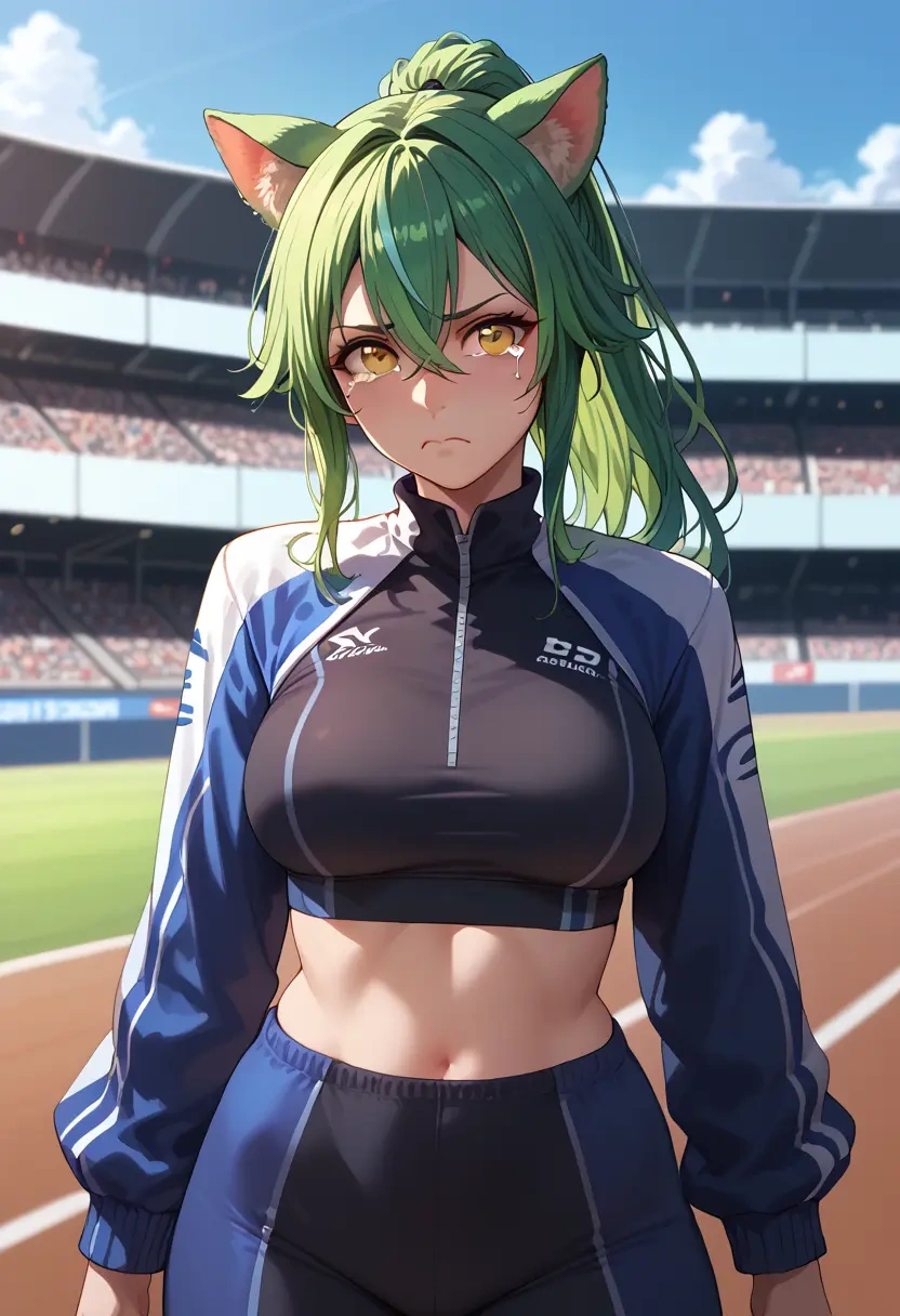 genshin impact,sucrose_(genshin_impact),athletic,track suit  - 