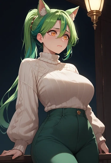 genshin impact,sucrose_(genshin_impact),sweater  - AI generated anime art