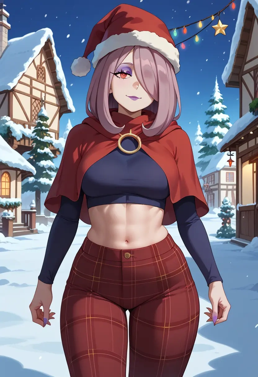 little_witch_academia,sucy_manbavaran,Christmas,plaid trousers  - 