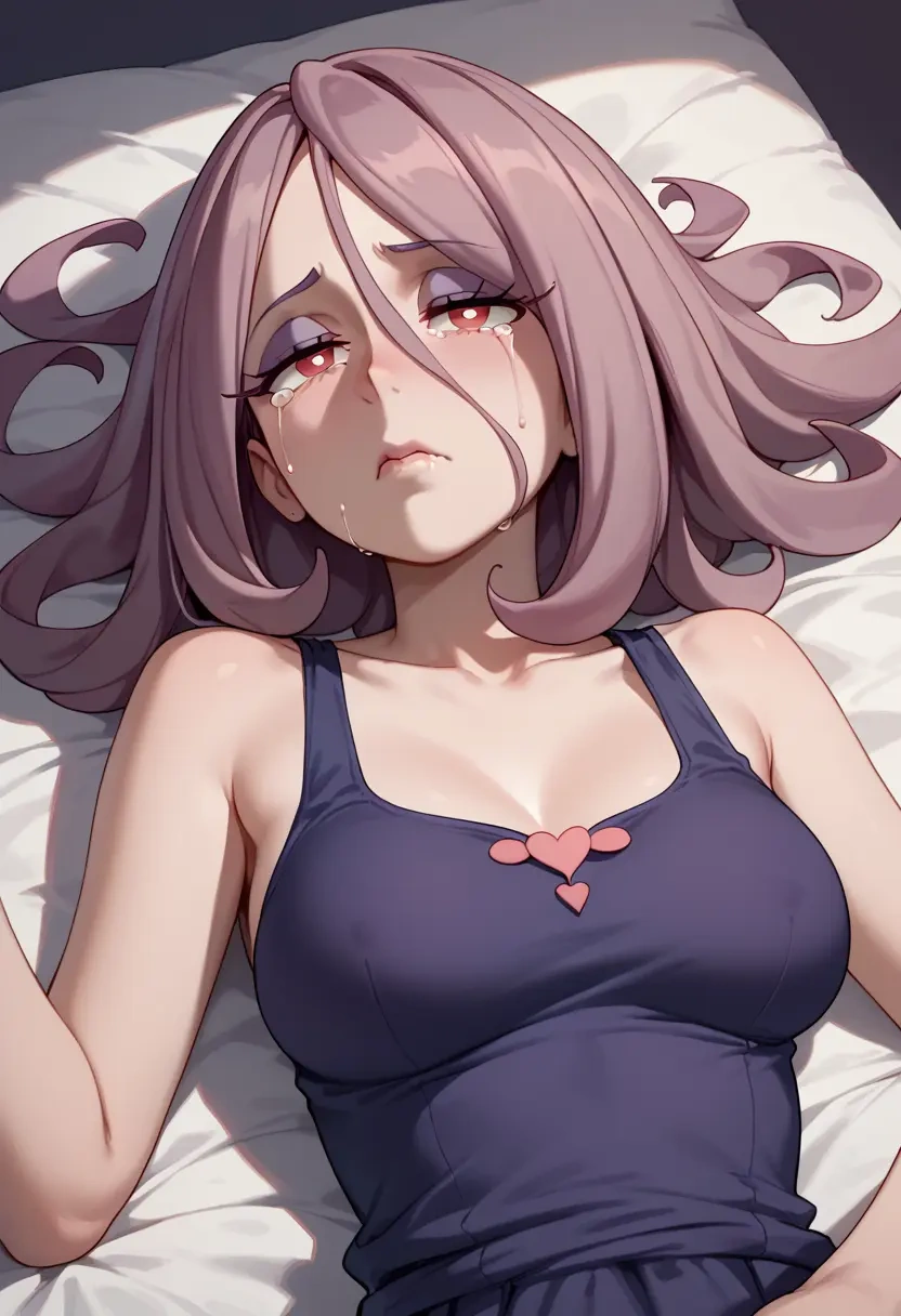 little_witch_academia,sucy_manbavaran,tank top,mesh,cycling shorts  - 