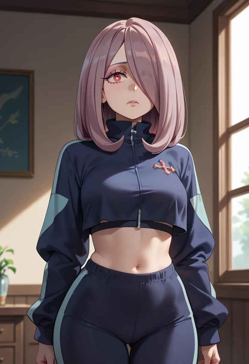 little_witch_academia,sucy_manbavaran,athletic,track suit  - 