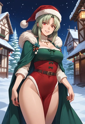 rozen_maiden,suigintou,Christmas,dress  - AI generated anime art