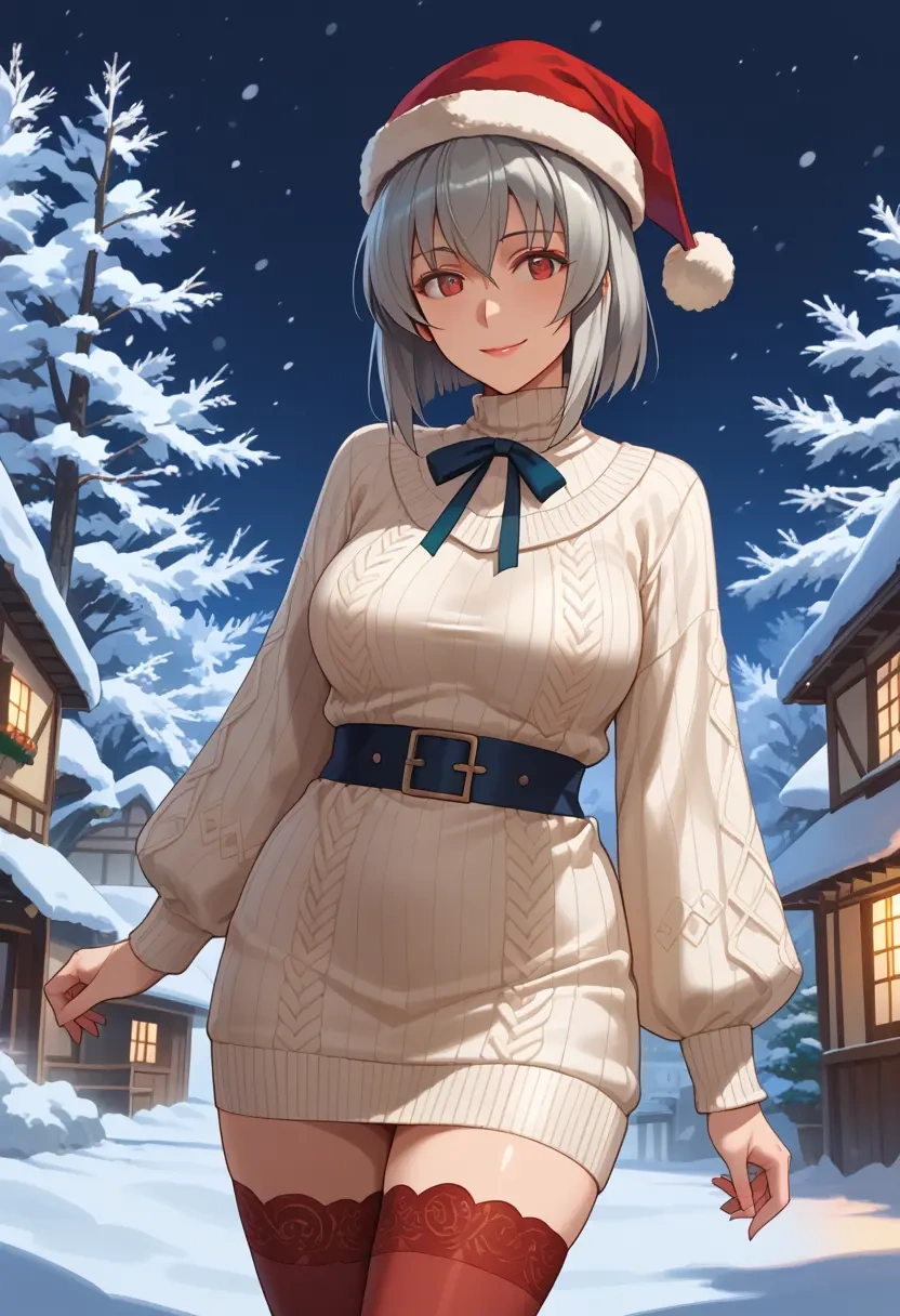 rozen_maiden,suigintou,Christmas,sweater dress,stockings  - 