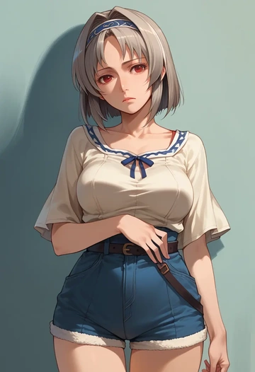 rozen_maiden,suigintou,jogger shorts,oversized tank  - AI generated anime art