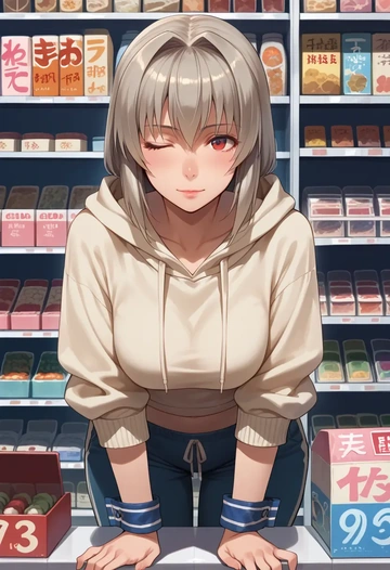 rozen_maiden,suigintou,hoodie,cropped,high-waisted joggers  - AI generated anime art