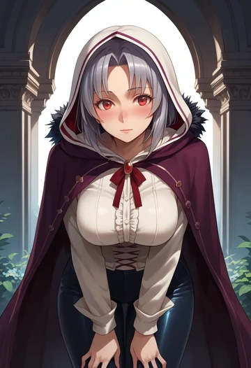 rozen_maiden,suigintou,cape,hooded,leather pants  - AI generated anime art