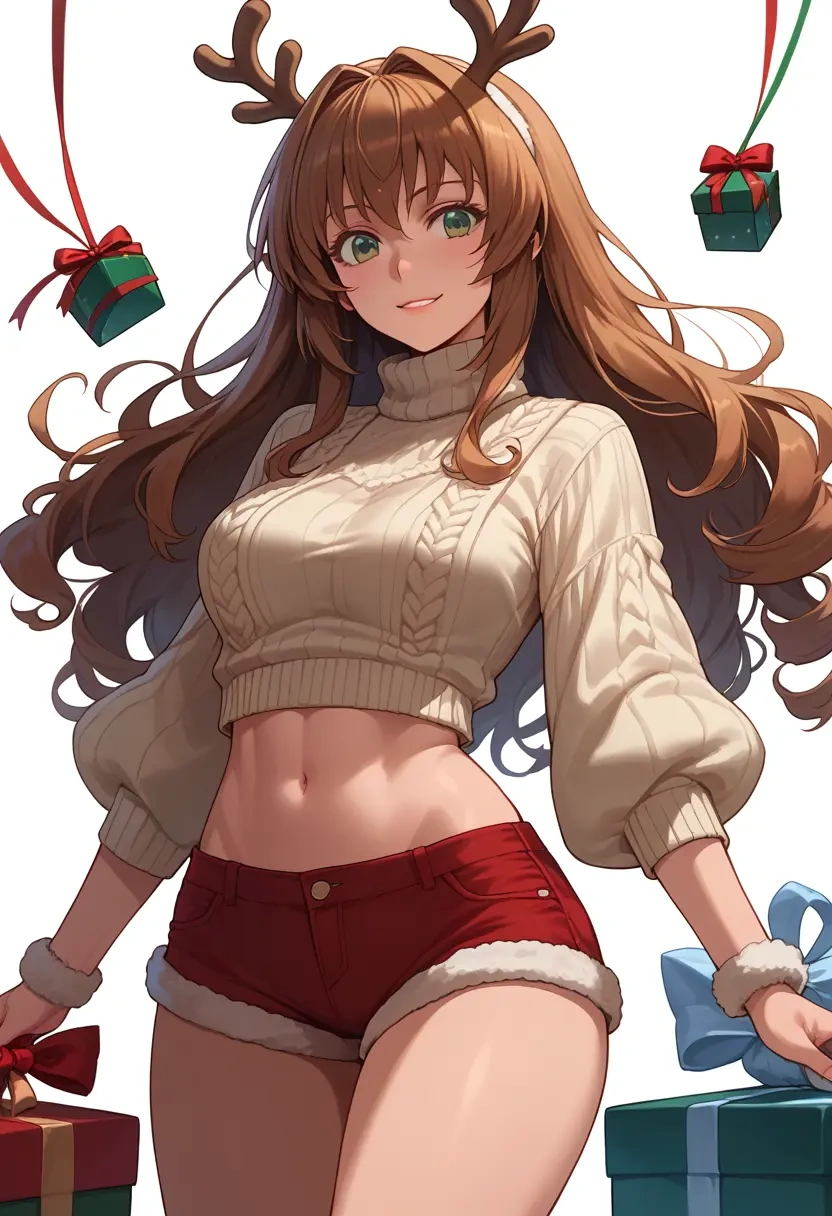 rozen_maiden,suiseiseki,Christmas,red velvet shorts,turtleneck sweater  - 