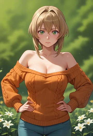 rozen_maiden,suiseiseki,orange,sweater  - AI generated anime art