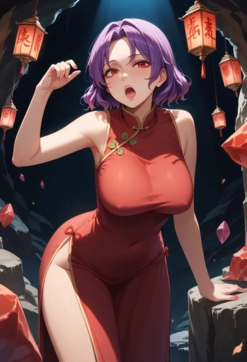 touhou,sukuna_shinmyoumaru,qipao  - AI generated anime art