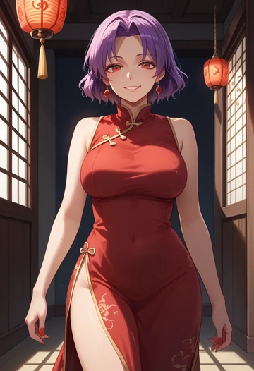 touhou,sukuna_shinmyoumaru,qipao  - AI generated anime art