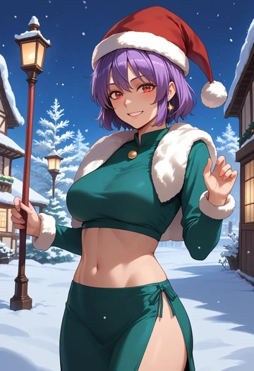 touhou,sukuna_shinmyoumaru,Christmas,dress  - AI generated anime art