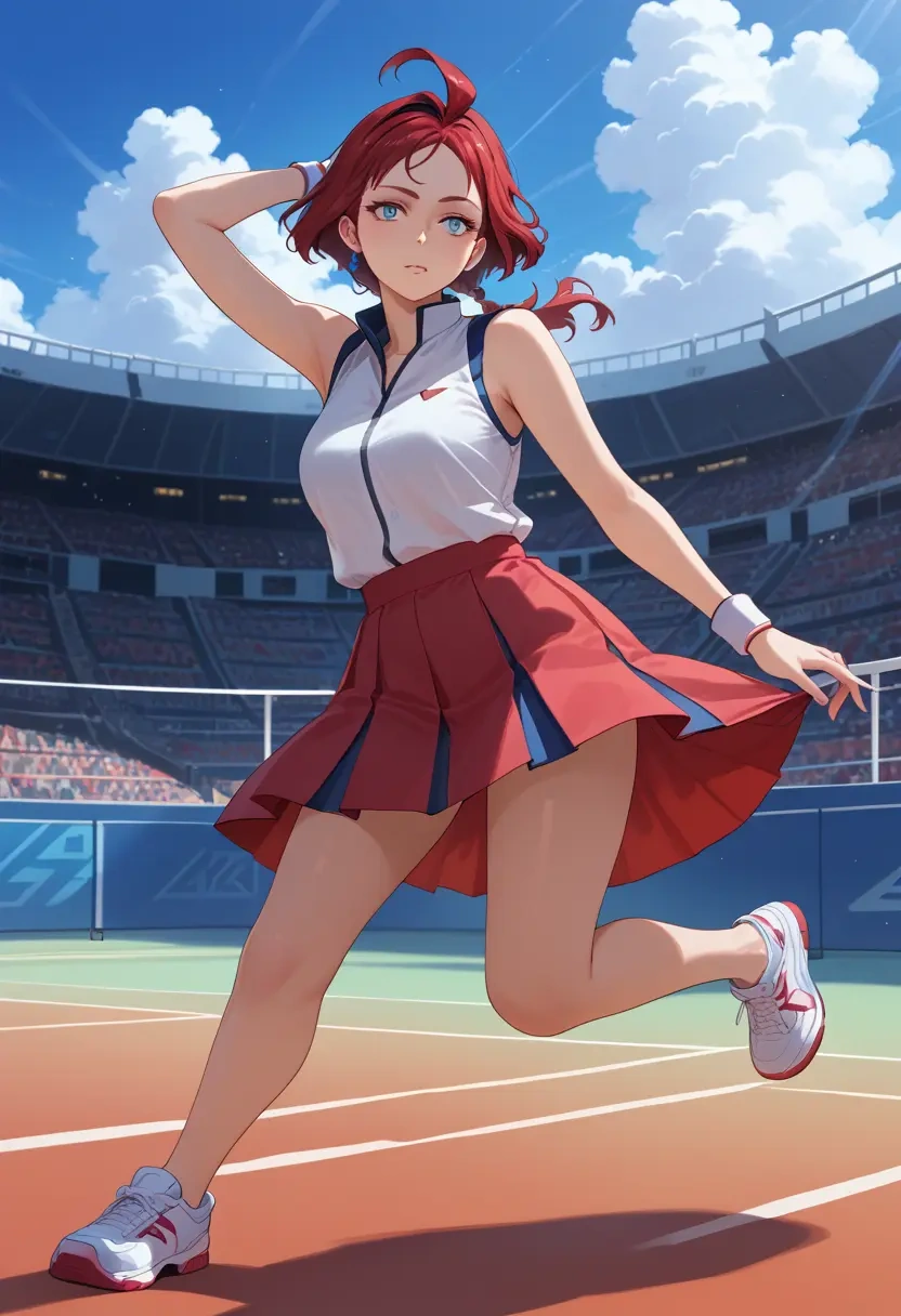 gundam,suletta_mercury,tennis skirt  - 