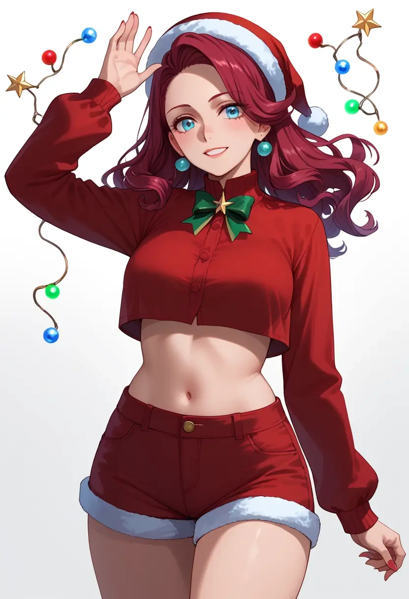 gundam,suletta_mercury,Christmas,red velvet shorts  - 