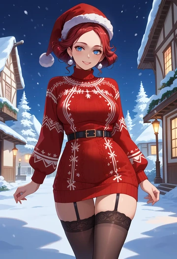 gundam,suletta_mercury,sweater,stockings,Thigh garters  - AI generated anime art