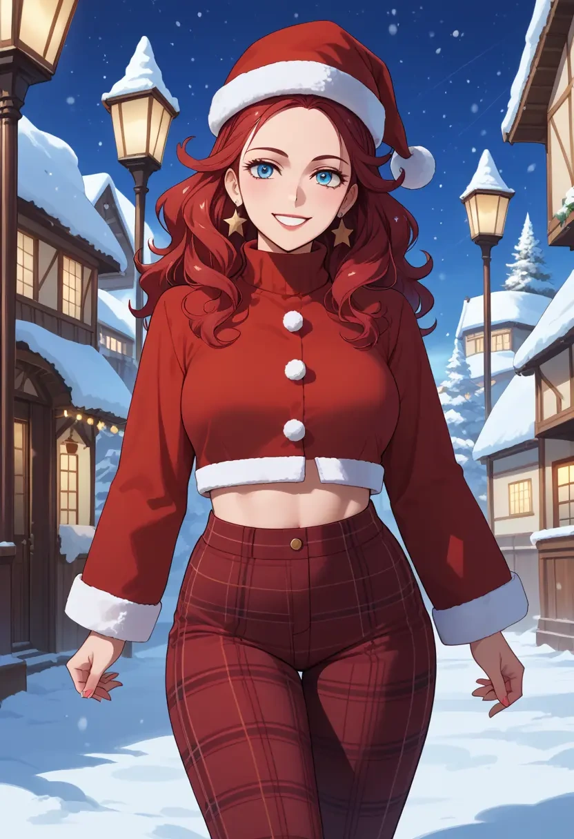 gundam,suletta_mercury,Christmas,plaid trousers  - 