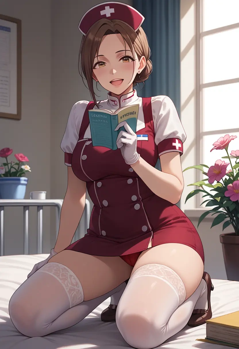 idolmaster,sunazuka_akira,nurse,stockings,sexy,panties  - 